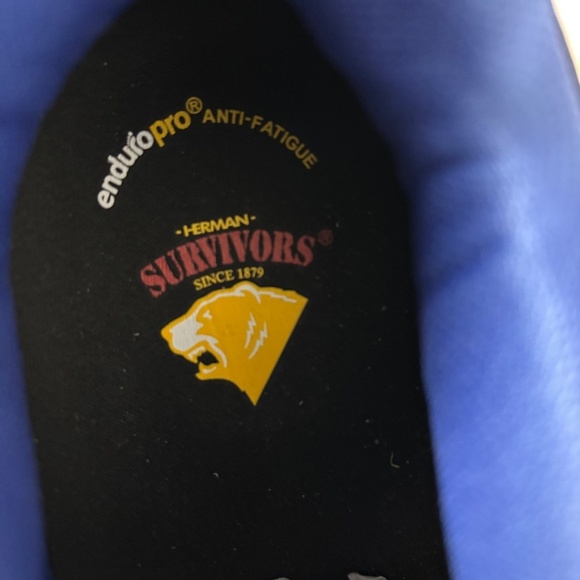 Herman Survivors Men's Cassle Composite Toe Low Profile Work Shoe 9 Black | Blue - Picture 10 of 11